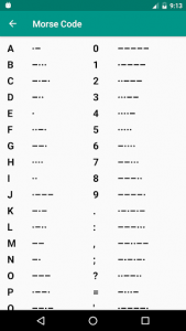 اسکرین شات برنامه Morse Code 3