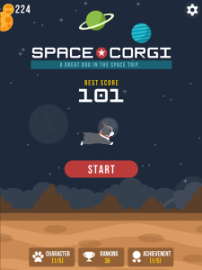 اسکرین شات بازی Space Corgi - Dog jumping space travel game 5