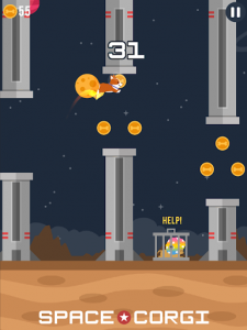 اسکرین شات بازی Space Corgi - Dog jumping space travel game 7