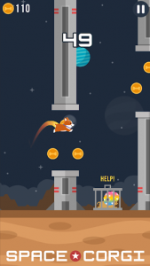 اسکرین شات بازی Space Corgi - Dog jumping space travel game 3
