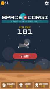 اسکرین شات بازی Space Corgi - Dog jumping space travel game 1