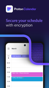 اسکرین شات 1 برنامه Proton Calendar: Secure Events