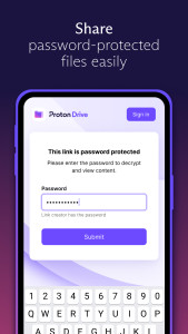 اسکرین شات 3 برنامه Proton Drive: Cloud Storage