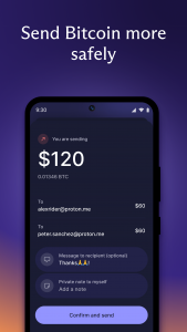 اسکرین شات 3 برنامه Proton Wallet: Secure Bitcoin