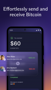 اسکرین شات 2 برنامه Proton Wallet: Secure Bitcoin