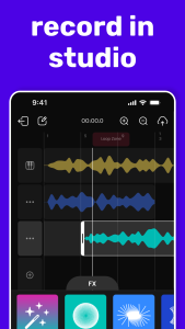 اسکرین شات 2 برنامه Rapchat: Music Maker Studio