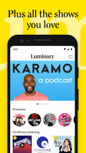 اسکرین شات برنامه Luminary - Premium Podcast App 2