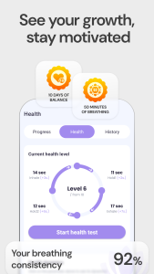 اسکرین شات 5 برنامه Pranaria - Breathing exercises