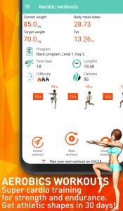 اسکرین شات 1 برنامه Aerobics workout at home