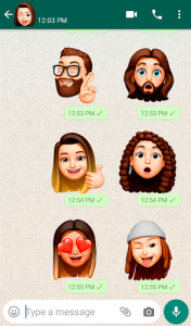 اسکرین شات برنامه Memoji Apple Stickers for Android WhatsApp 1
