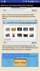 اسکرین شات برنامه Memory Card Data Recovery Help 5