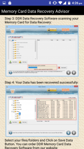 اسکرین شات برنامه Memory Card Data Recovery Help 4