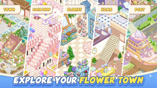 اسکرین شات بازی Merge Bloom - Flower Town 1