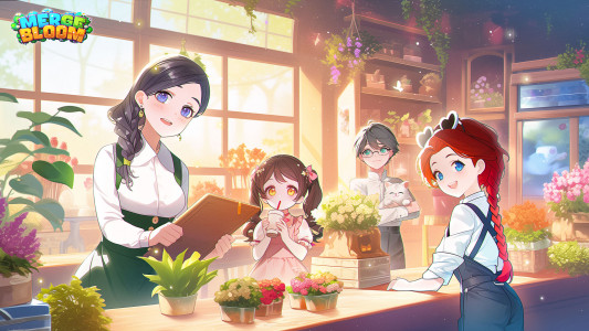 اسکرین شات 1 بازی Merge Bloom - Flower Town