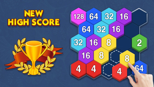 اسکرین شات 2 بازی Merge Block - 2048 Hexa puzzle