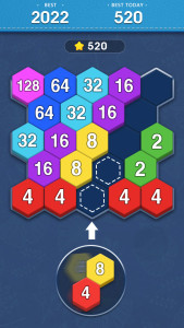 اسکرین شات 5 بازی Merge Block - 2048 Hexa puzzle