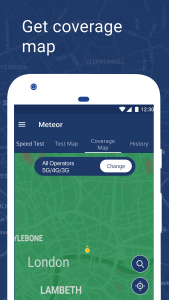اسکرین شات برنامه Meteor Speed Test 4G, 5G, WiFi 3