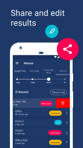 اسکرین شات برنامه Meteor Speed Test 4G, 5G, WiFi 5