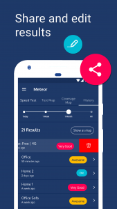 اسکرین شات 5 برنامه Meteor Speed Test 4G, 5G, WiFi