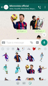 اسکرین شات برنامه Messi Stickers For WhatsApp 4