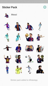اسکرین شات برنامه Messi Stickers For WhatsApp 2