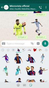 اسکرین شات برنامه Messi Stickers For WhatsApp 5