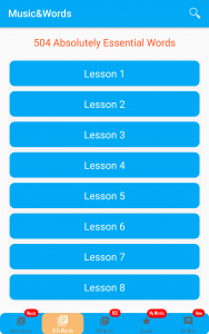 اسکرین شات برنامه یادگیری زبان با آهنگ (و ۵۰۴ و ۱۱۰۰) 4
