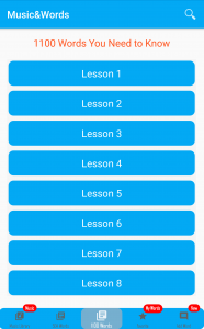 اسکرین شات برنامه یادگیری زبان با آهنگ (و ۵۰۴ و ۱۱۰۰) 1