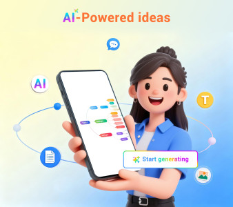 اسکرین شات 1 برنامه Nice Mind Map - Mind mapping