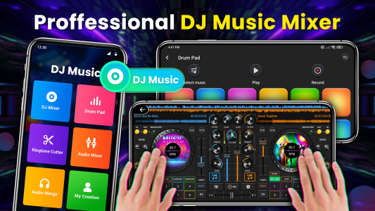 اسکرین شات 1 برنامه DJ Music Mixer - 3D DJ Player
