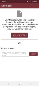 اسکرین شات برنامه MKV Video Player & Converter 1