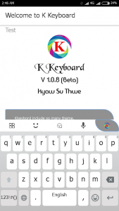 اسکرین شات برنامه K keyboard - Myanmar 1