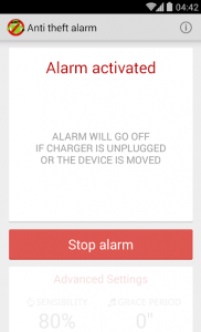 اسکرین شات برنامه Anti Theft Alarm 4