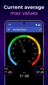 اسکرین شات 6 برنامه Decibel Meter: Sound Meter App