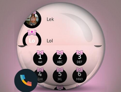 اسکرین شات برنامه Theme Dialer Ribbon Pink 6