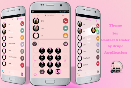 اسکرین شات برنامه Theme Dialer Ribbon Pink 1