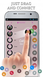 اسکرین شات برنامه Theme Dialer Ribbon Pink 3