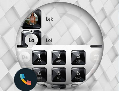 اسکرین شات برنامه Theme Dialer Black White Gems 6