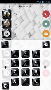 اسکرین شات برنامه Theme Dialer Black White Gems 2