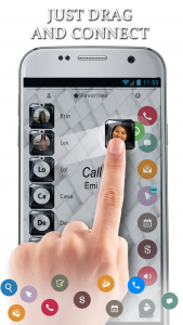 اسکرین شات برنامه Theme Dialer Black White Gems 3