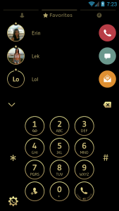 اسکرین شات برنامه Theme Dialer Black Gold 2