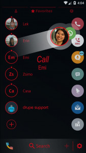 اسکرین شات برنامه Theme Dialer Circle Black Red 5