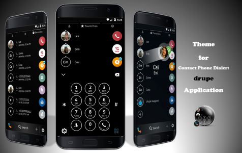 اسکرین شات برنامه Theme Dialer Black White 1