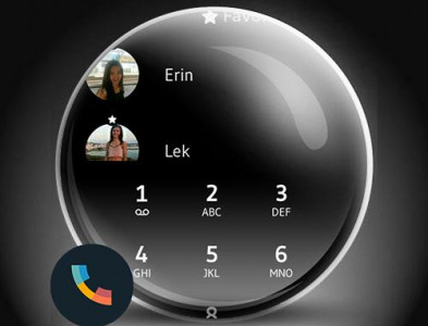 اسکرین شات برنامه Theme Dialer Flat Black White 6