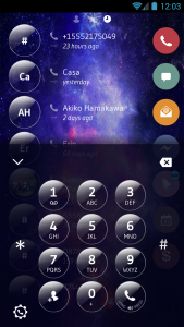 اسکرین شات برنامه Theme Dialer Galaxy Glass 2