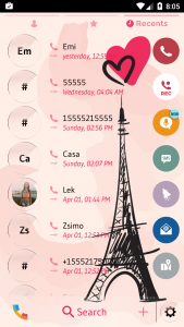 اسکرین شات برنامه Theme Dialer Glass Paris 4