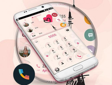 اسکرین شات برنامه Theme Dialer Glass Paris 7