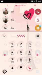 اسکرین شات برنامه Theme Dialer Glass Paris 2