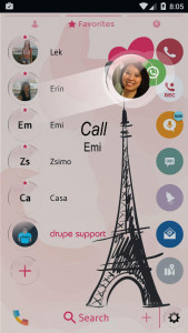 اسکرین شات برنامه Theme Dialer Glass Paris 5