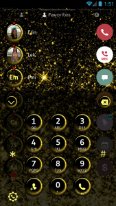 اسکرین شات برنامه Theme Dialer Gold Stardust 2